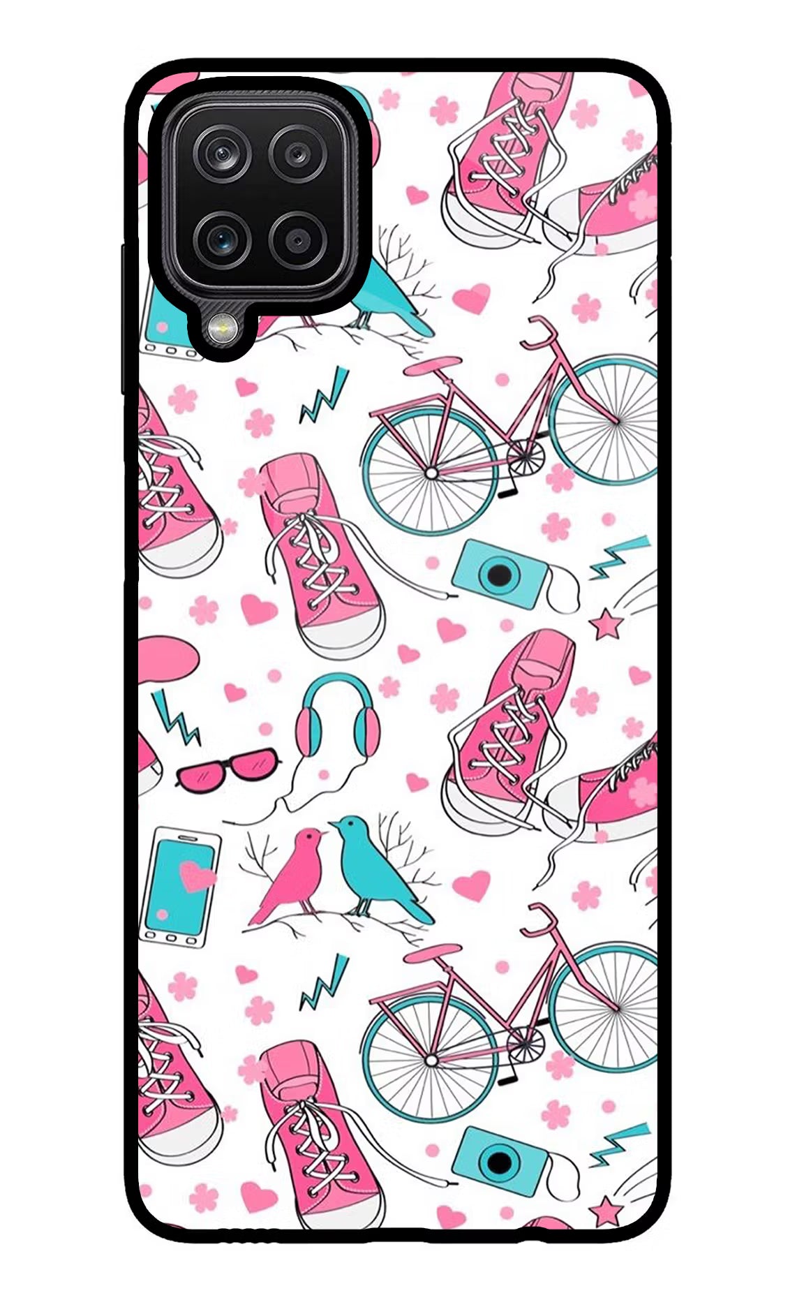 Artwork Samsung M12/F12 Glass Case Back Cover by Casekaro