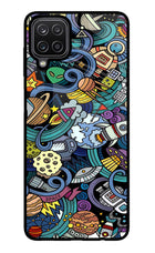 Space Abstract Samsung M12/F12 Glass Case