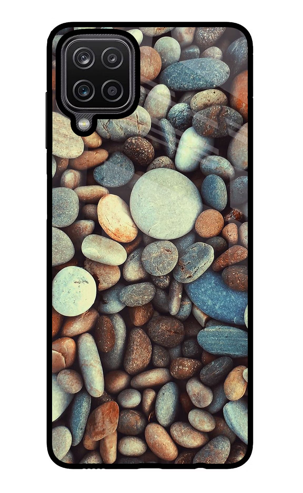 Pebble Samsung M12/F12 Glass Case Back Cover by Casekaro