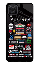 FRIENDS Samsung M12/F12 Glass Case Back Cover by Casekaro