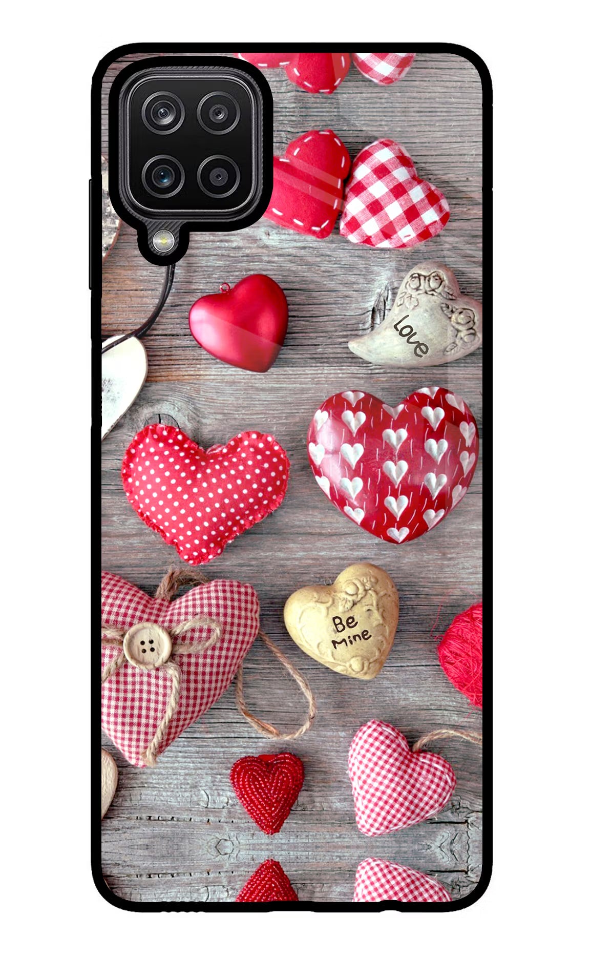 Love Wallpaper Samsung M12/F12 Glass Case Back Cover by Casekaro