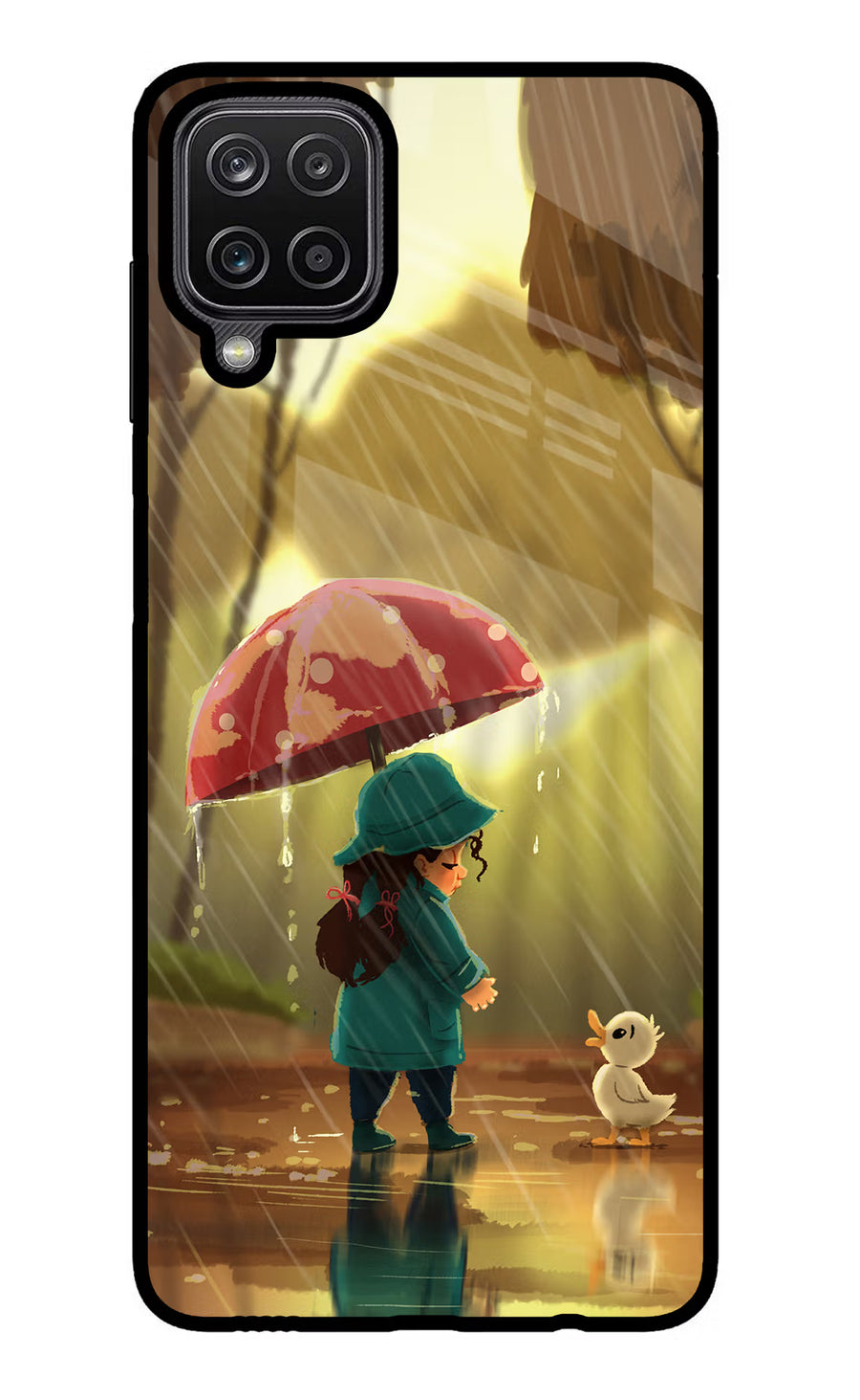 Rainy Day Samsung M12/F12 Back Cover, Metal case