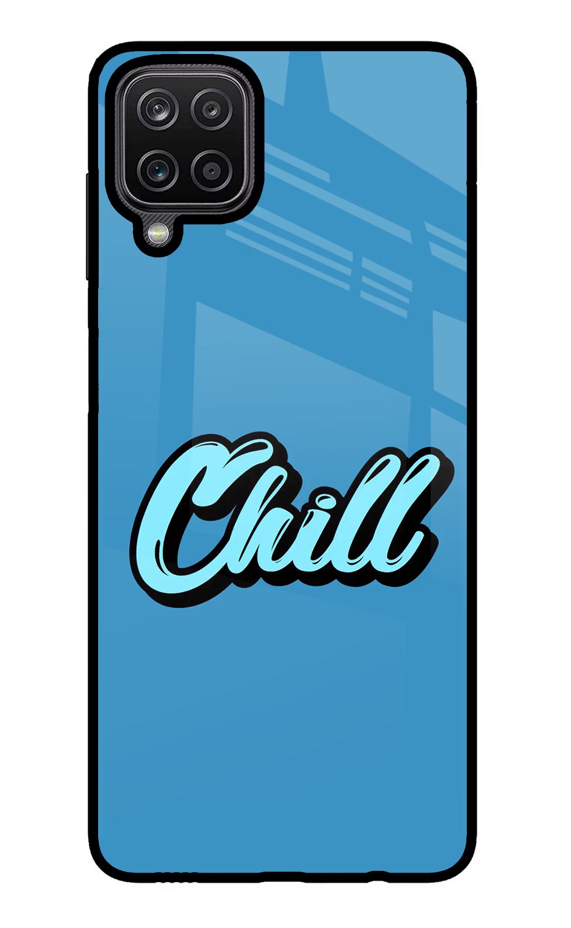 Chill Samsung M12/F12 Glass Case Back Cover by Casekaro