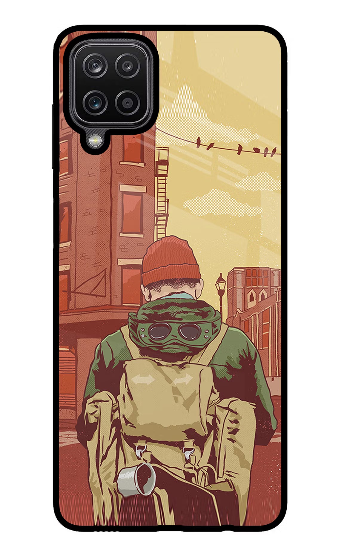 Adventurous Samsung M12/F12 Glass Case Back Cover by Casekaro
