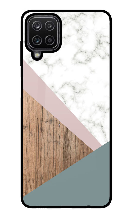 Marble wood Abstract Samsung M12/F12 Glass Case