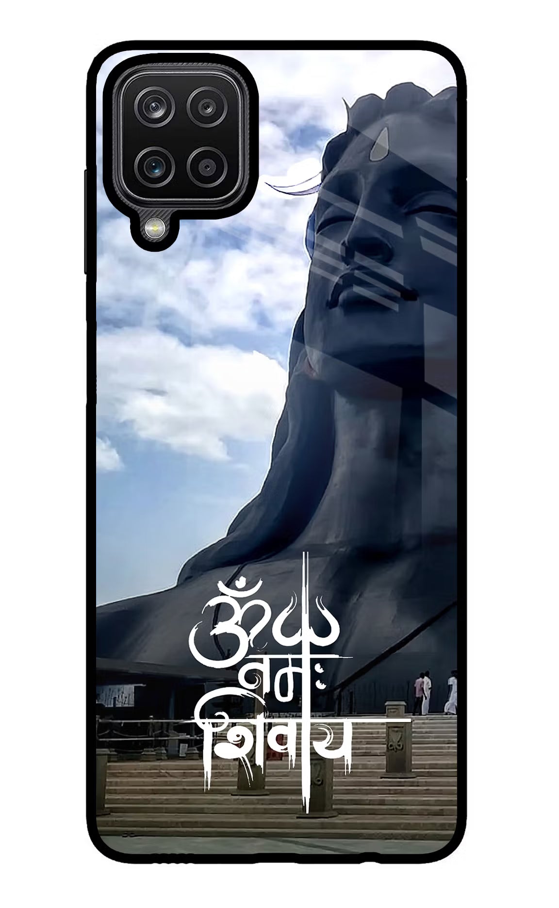 Om Namah Shivay Samsung M12/F12 Glass Case Back Cover by Casekaro