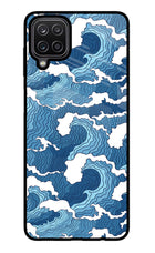 Blue Waves Samsung M12/F12 Glass Case