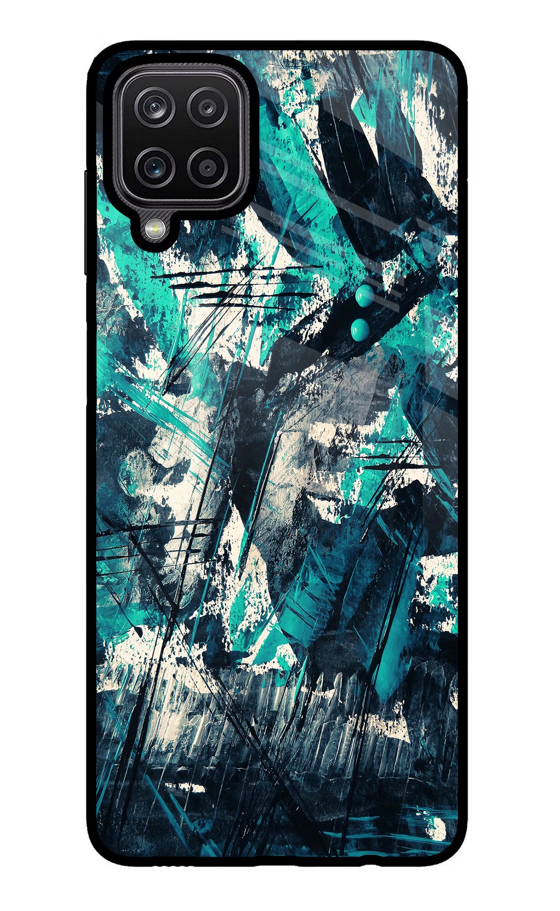 Artwork Samsung M12/F12 Glass Case Back Cover by Casekaro