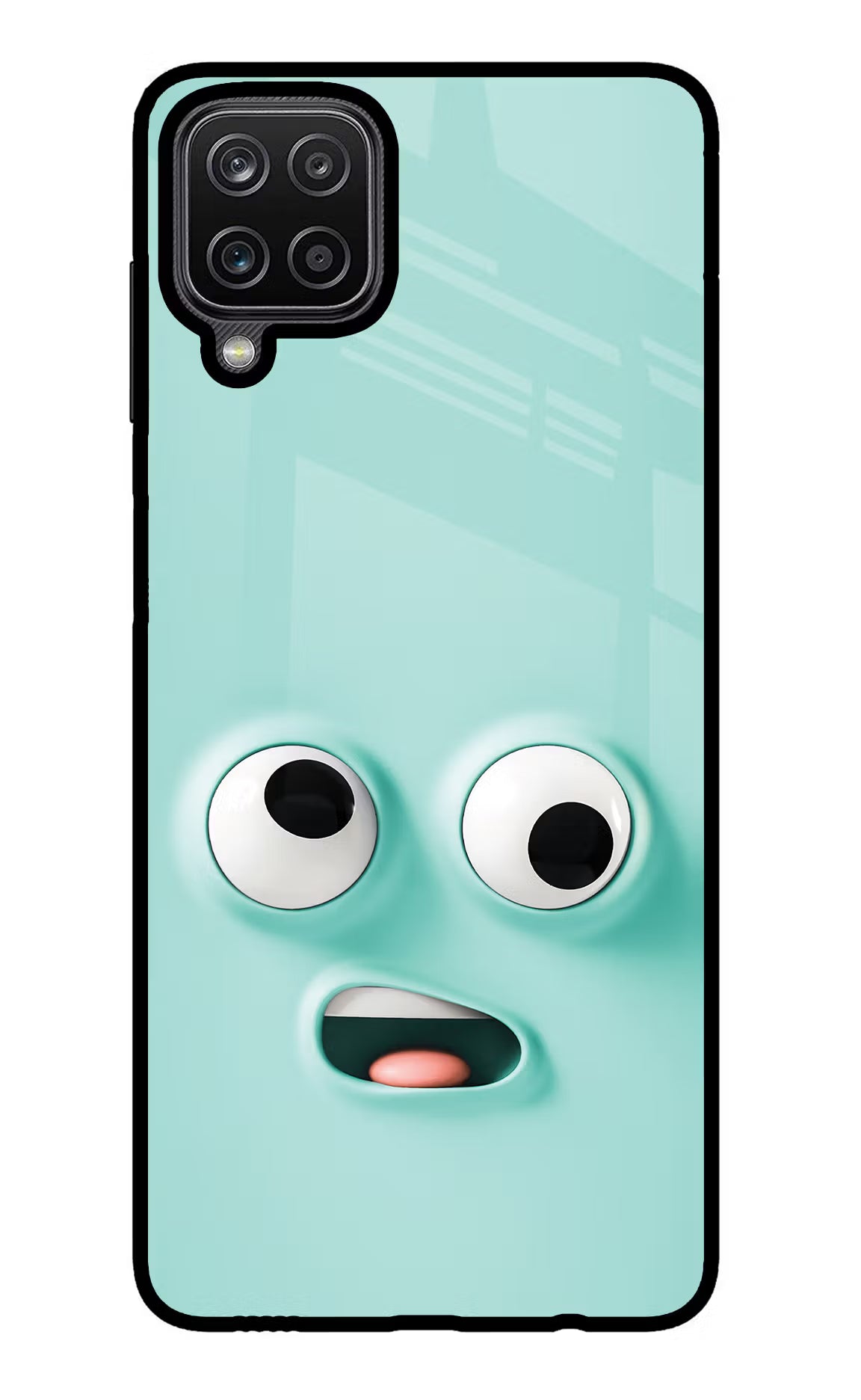 Funny Cartoon Samsung M12/F12 Glass Case Back Cover by Casekaro