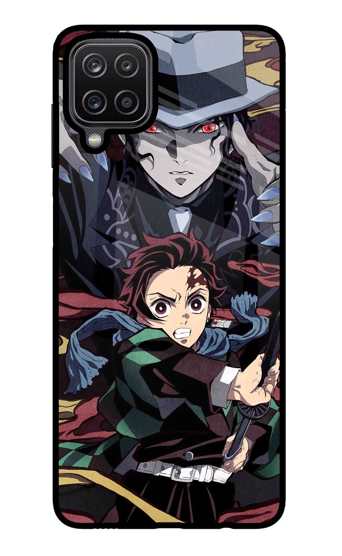 Demon Slayer Samsung M12/F12 Glass Case Back Cover by Casekaro