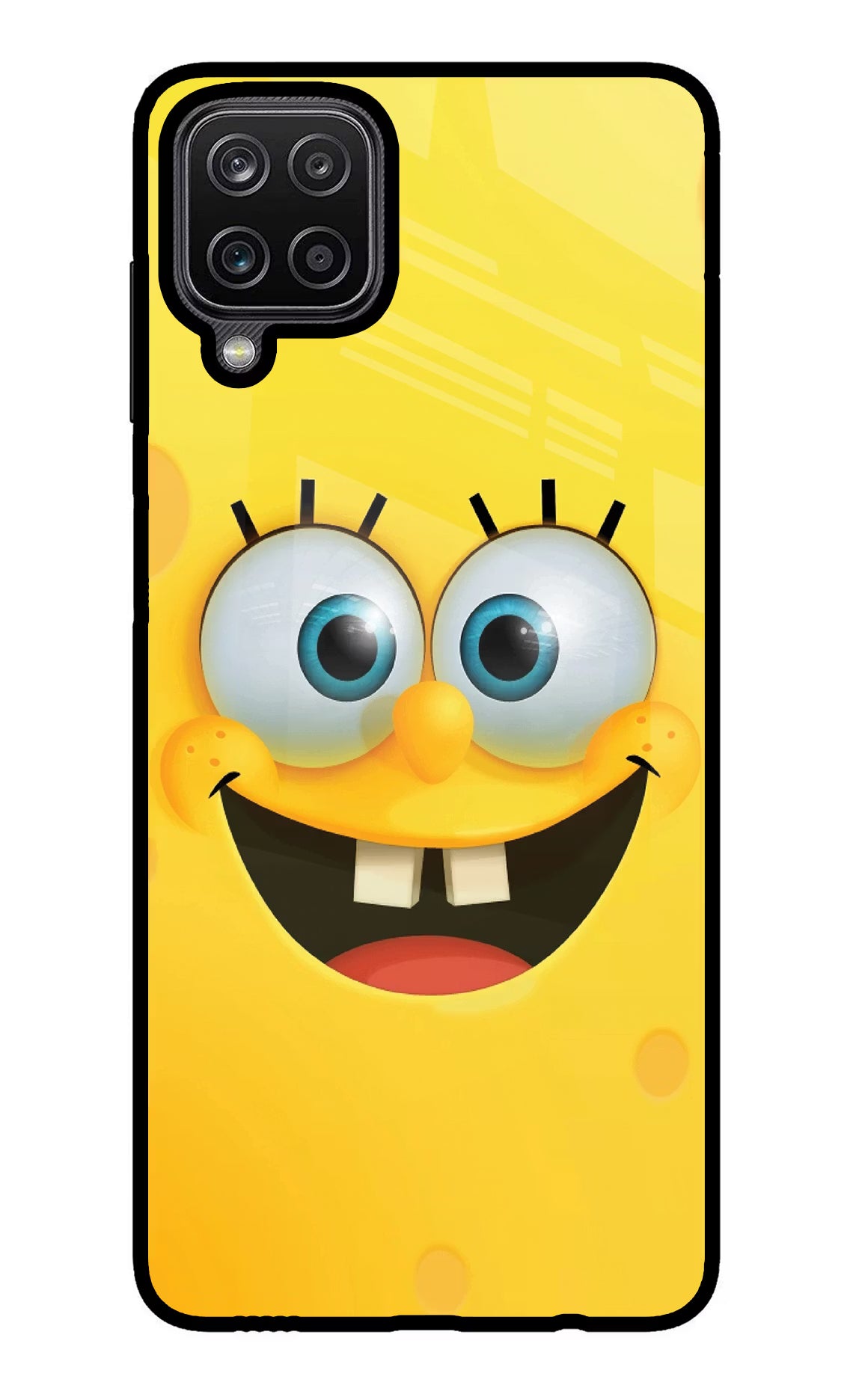 Sponge 1 Samsung M12/F12 Glass Case Back Cover by Casekaro
