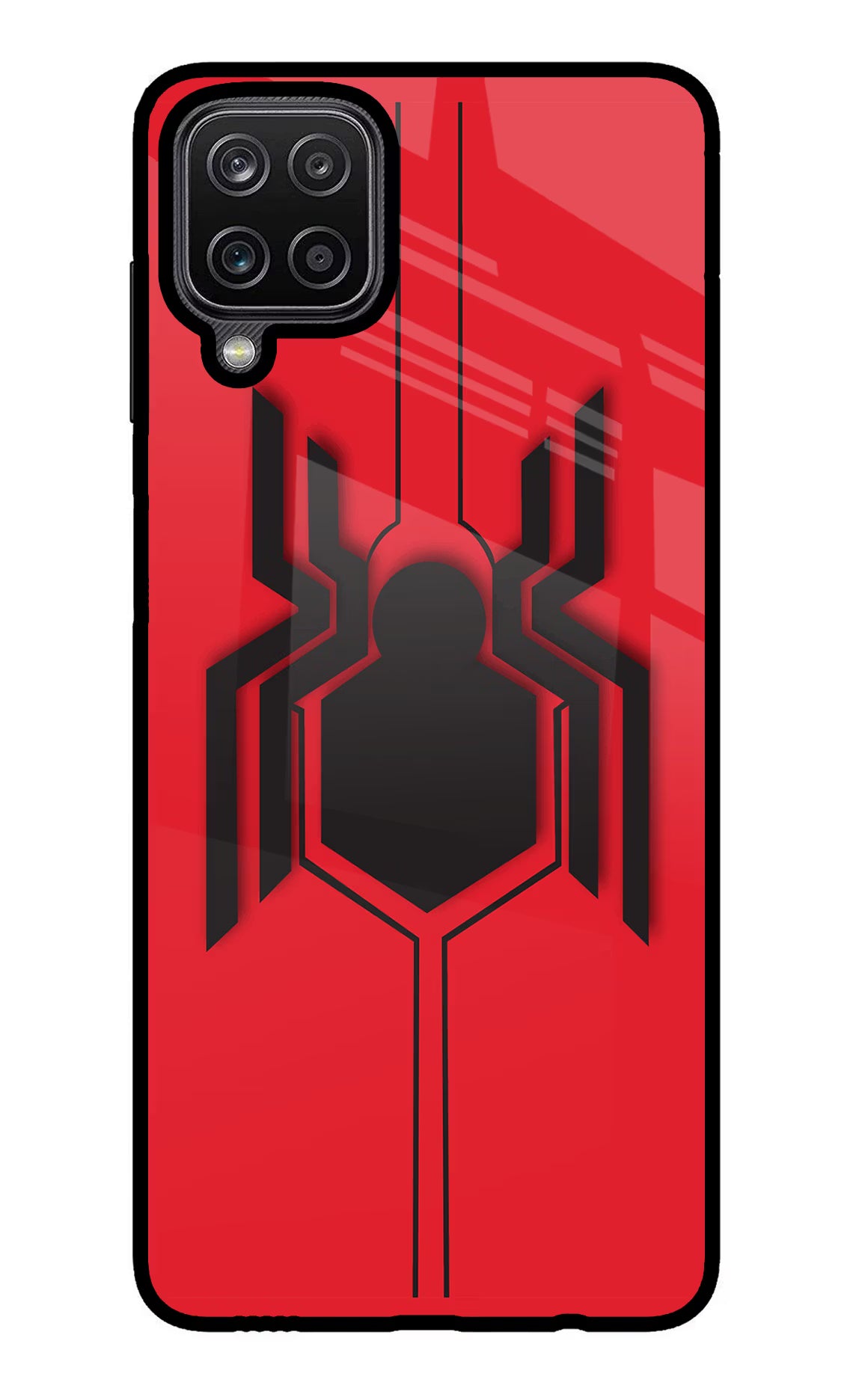 Spider Samsung M12/F12 Glass Case Back Cover by Casekaro