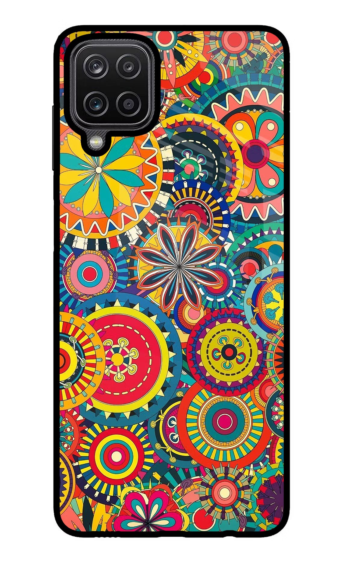 Gol Gol Art Samsung M12/F12 Glass Case Back Cover by Casekaro