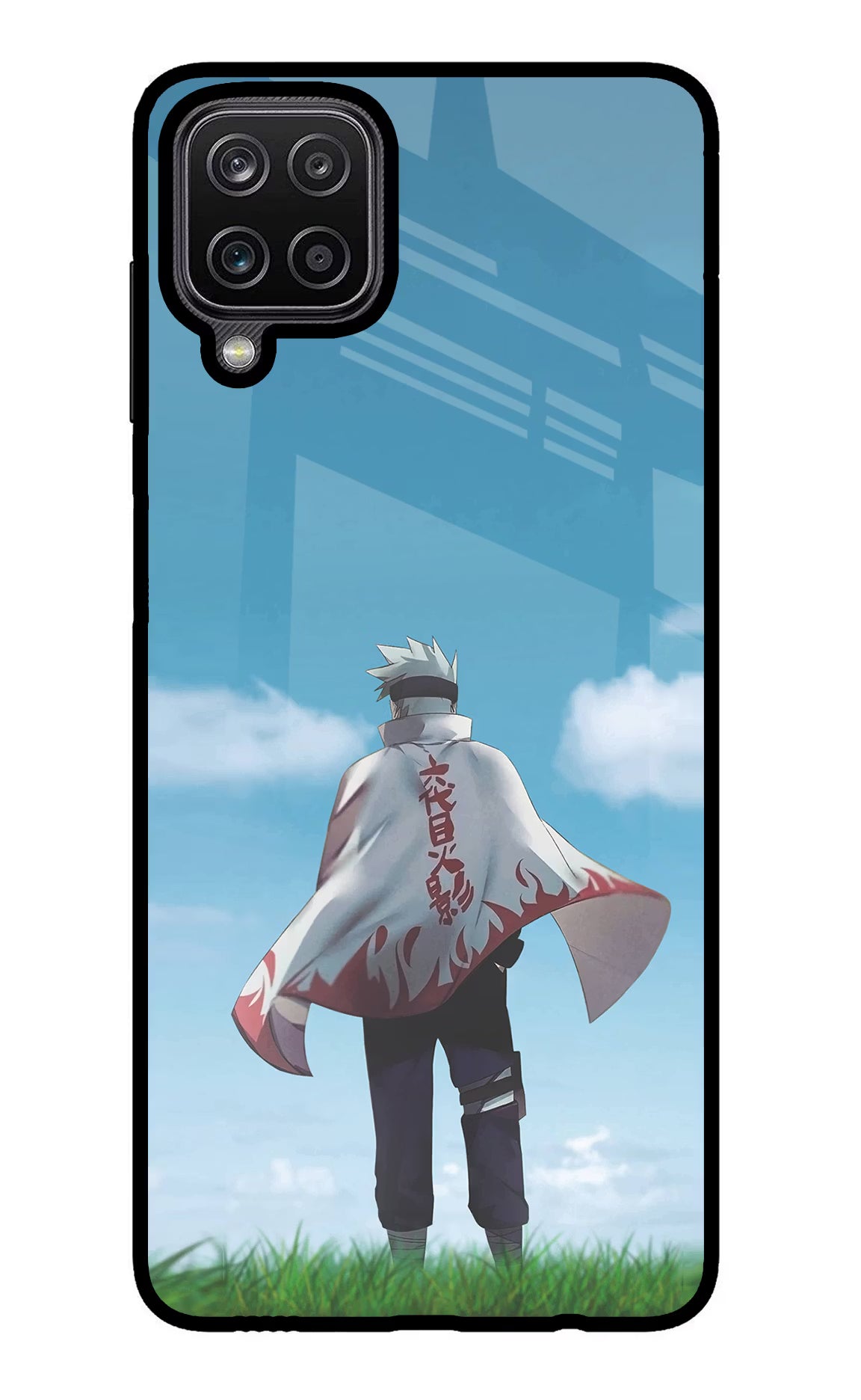Kakashi Samsung M12/F12 Glass Case Back Cover by Casekaro