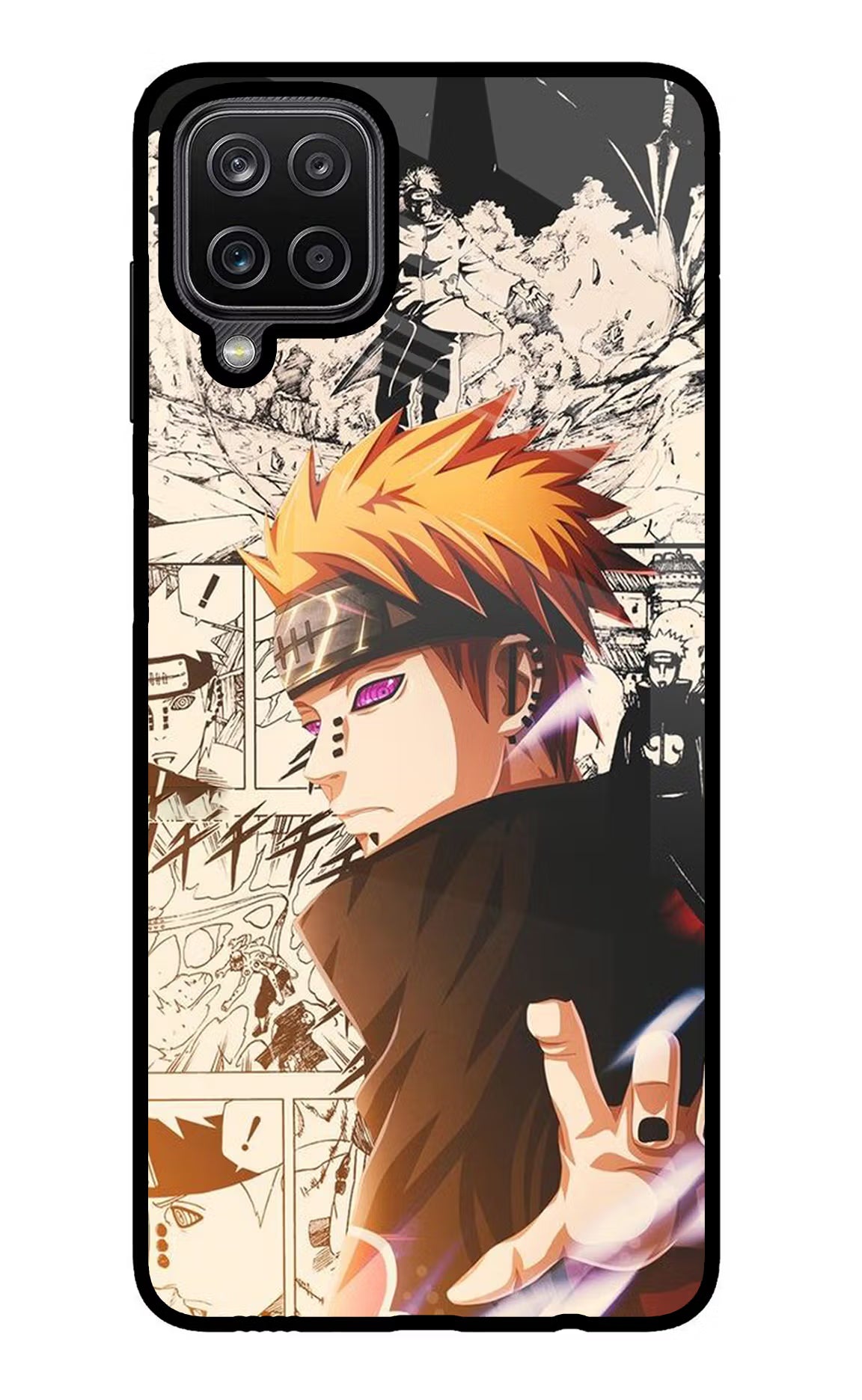 Pain Anime Samsung M12/F12 Glass Case Back Cover by Casekaro