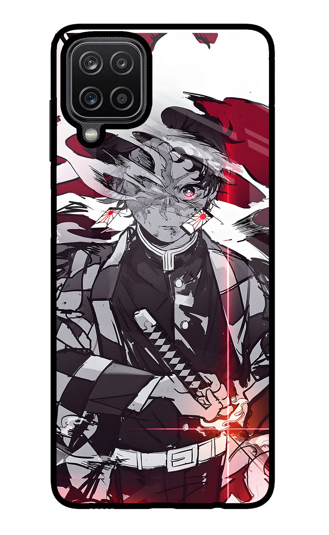 Demon Slayer Samsung M12/F12 Glass Case Back Cover by Casekaro