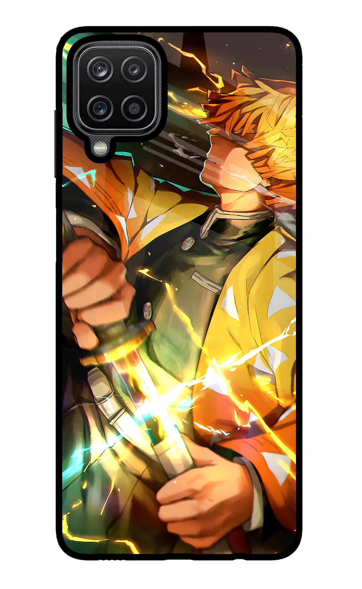 Demon Slayer Samsung M12/F12 Glass Case Back Cover by Casekaro