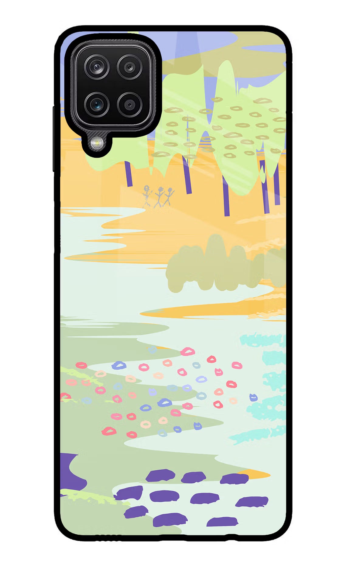 Scenery Samsung M12/F12 Glass Case Back Cover by Casekaro