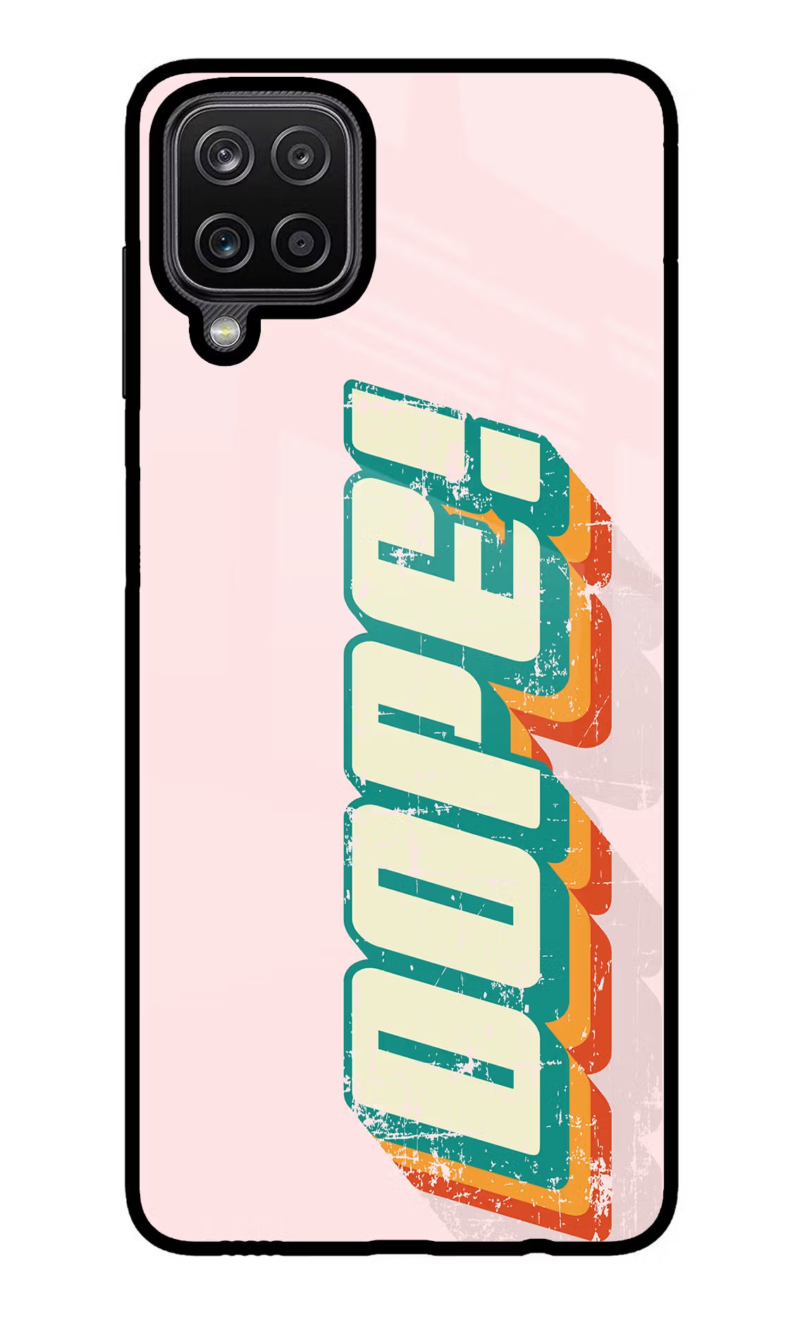 Dope Samsung M12/F12 Glass Case Back Cover by Casekaro