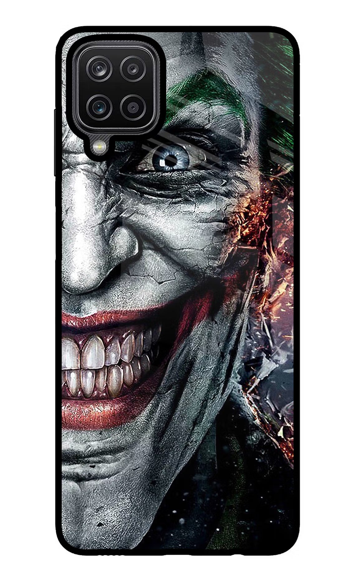 Joker Cam Samsung M12/F12 Glass Case Back Cover by Casekaro
