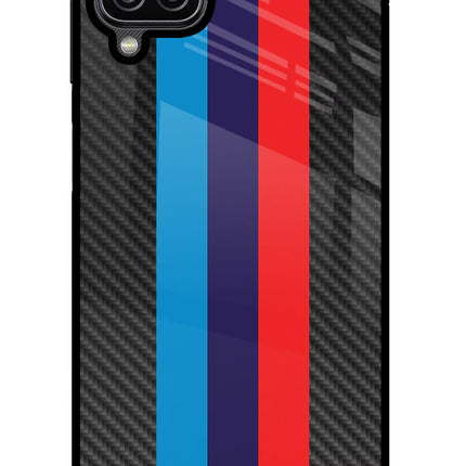 BMW Stripes Pattern Samsung M12/F12 Glass Case