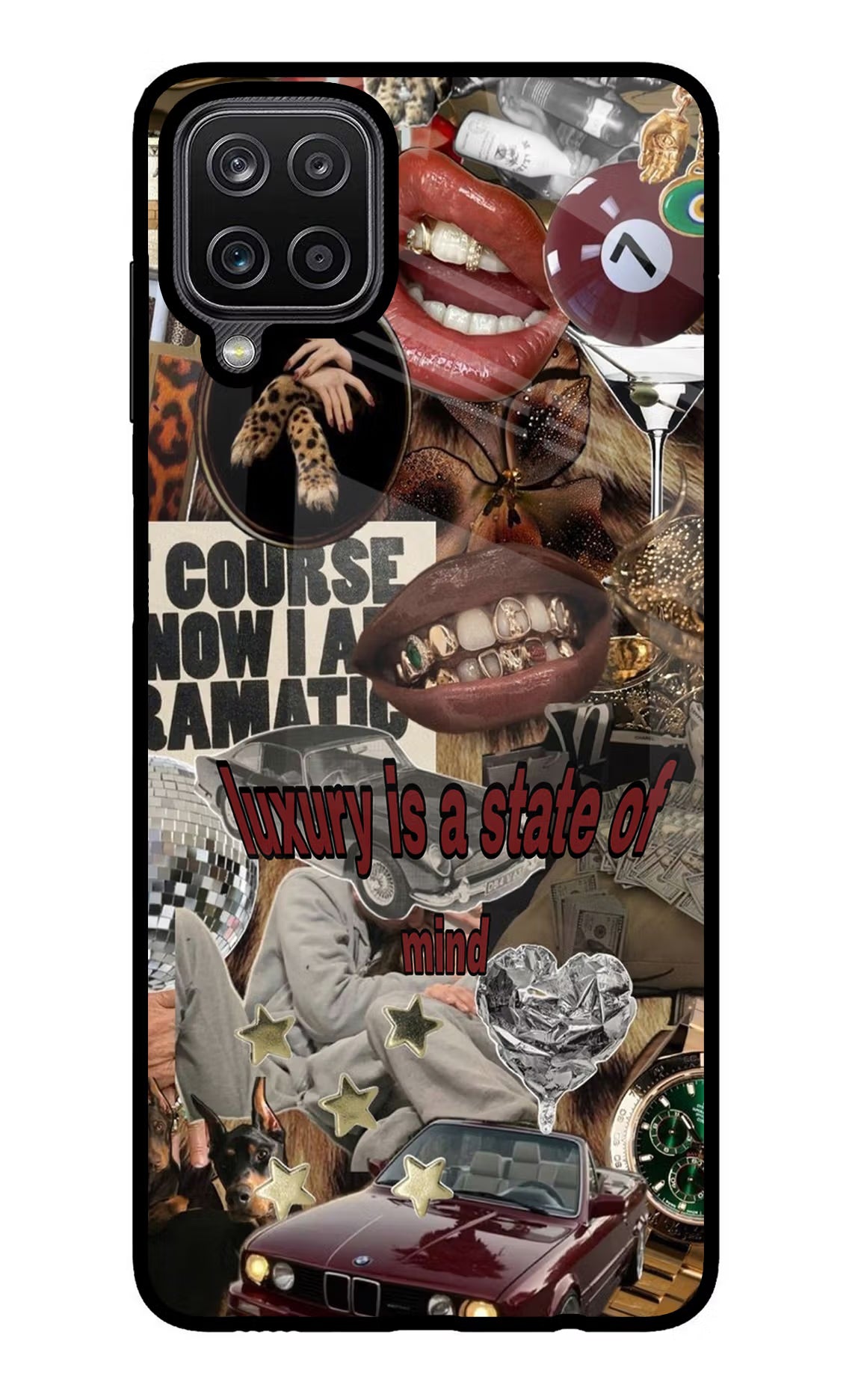 Luxury Samsung M12/F12 Glass Case Back Cover by Casekaro