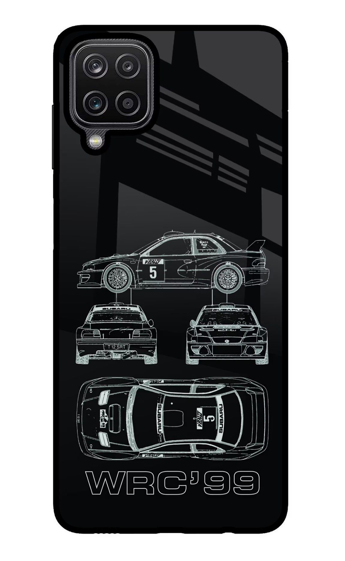 WRC'99 Samsung M12/F12 Glass Case Back Cover by Casekaro