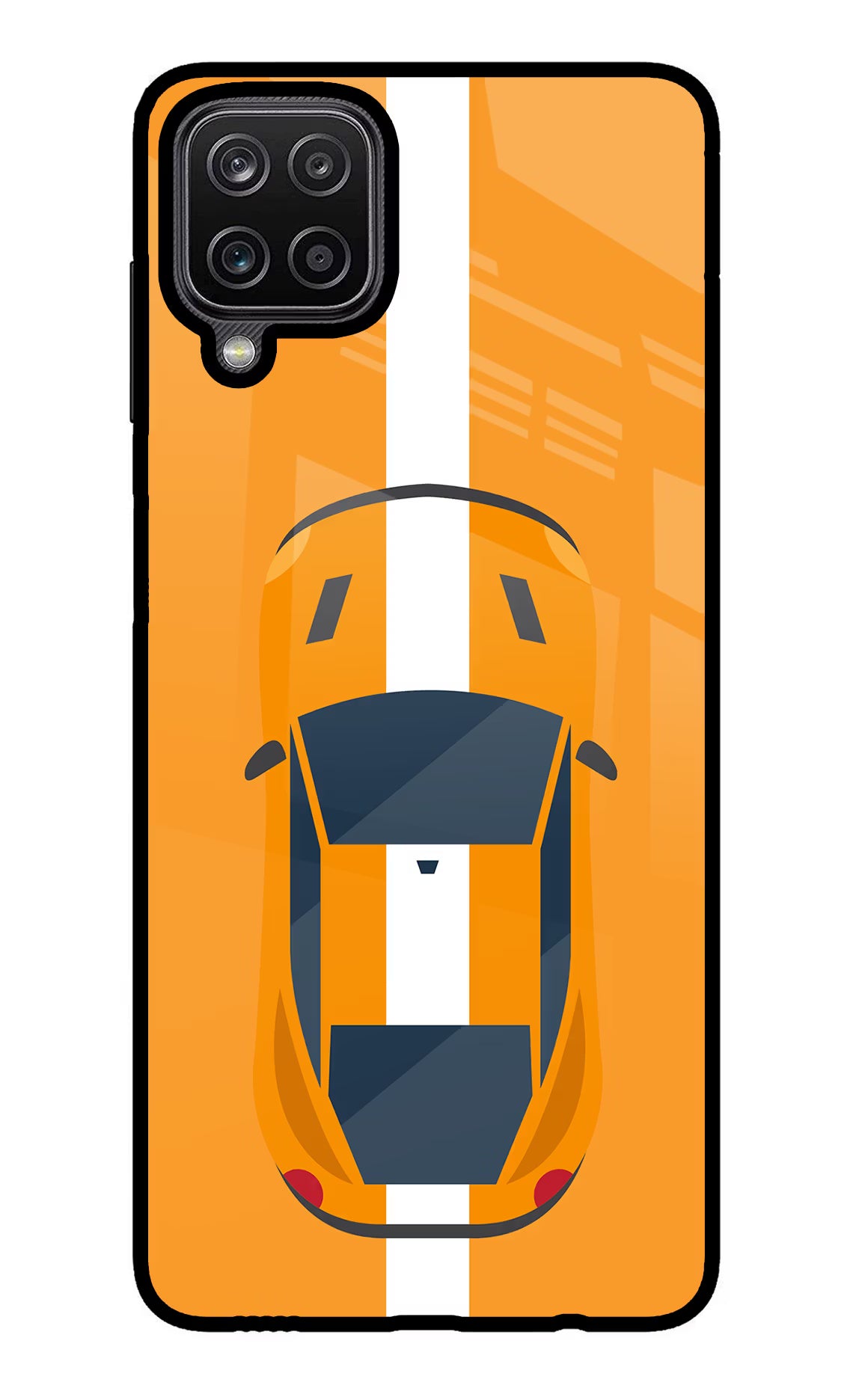 Highway Pursuit Samsung M12/F12 Glass Case Back Cover by Casekaro