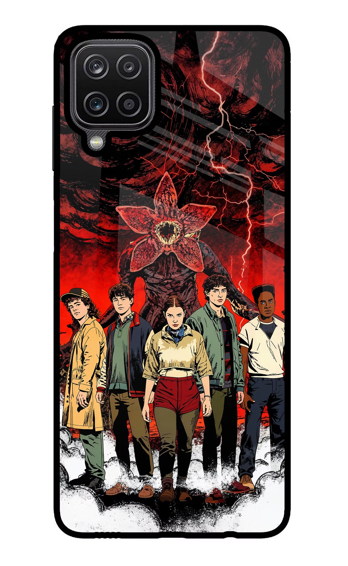 Ordinary Things Characters Samsung M12/F12 Glass Case Back Cover by Casekaro