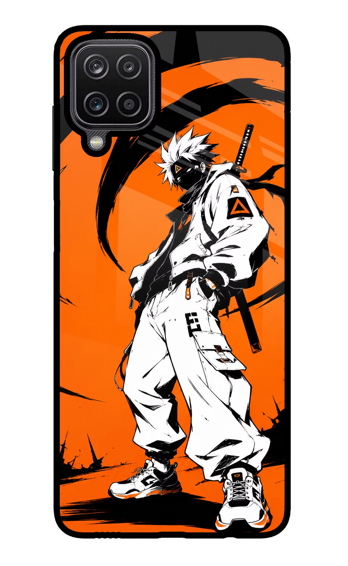 Street Samurai  Samsung M12/F12 Glass Case Back Cover by Casekaro