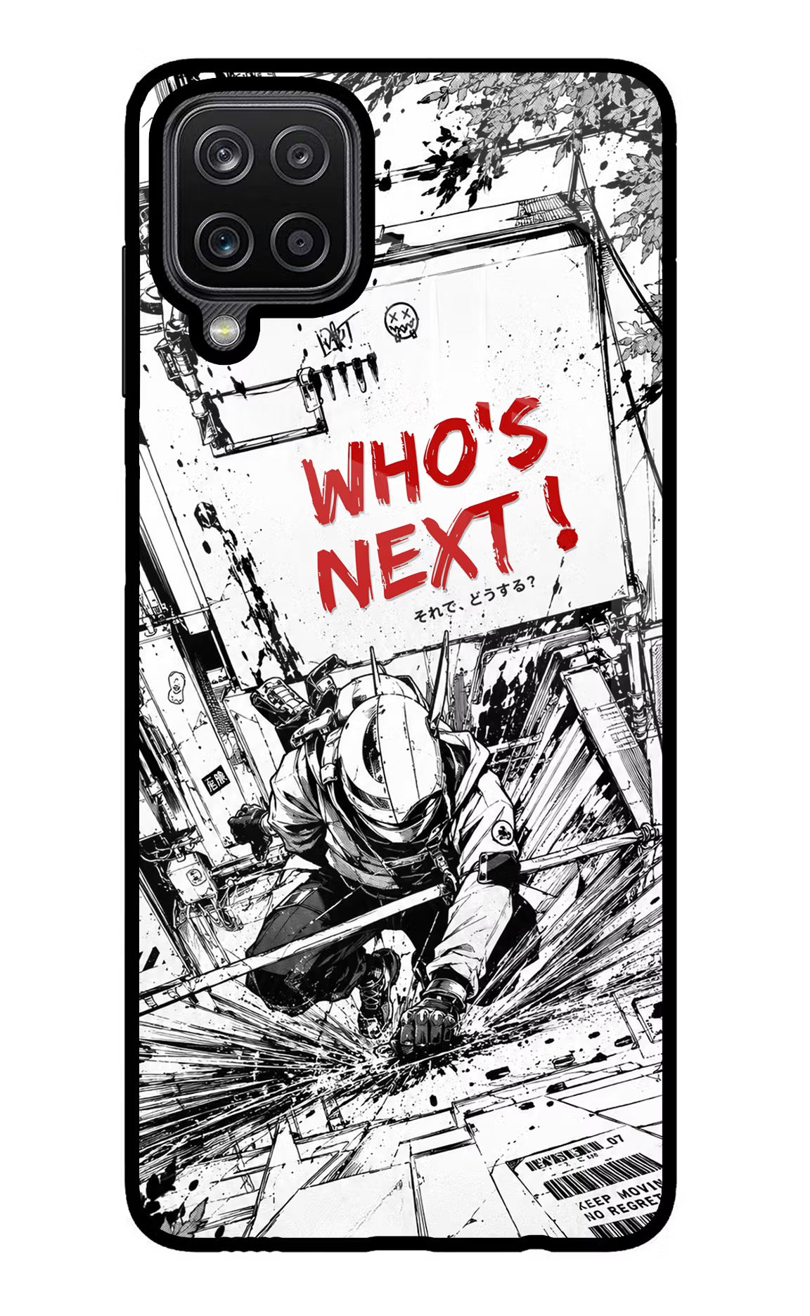 Who's Next Samsung M12/F12 Glass Case Back Cover by Casekaro