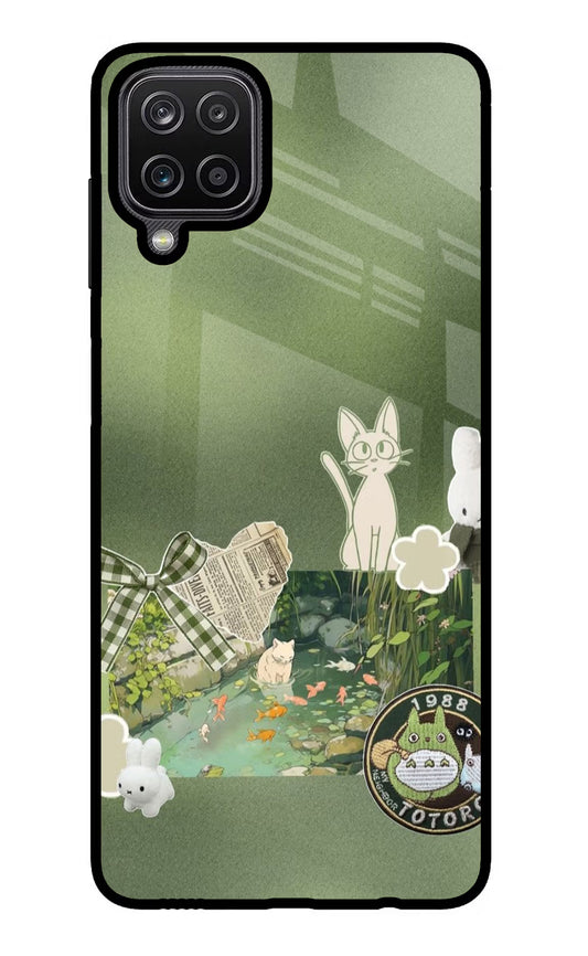 Aesthetic anime Samsung M12/F12 Glass Case
