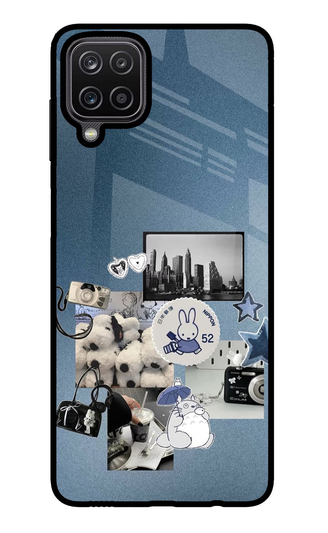 Miffy Samsung M12/F12 Glass Case Back Cover by Casekaro