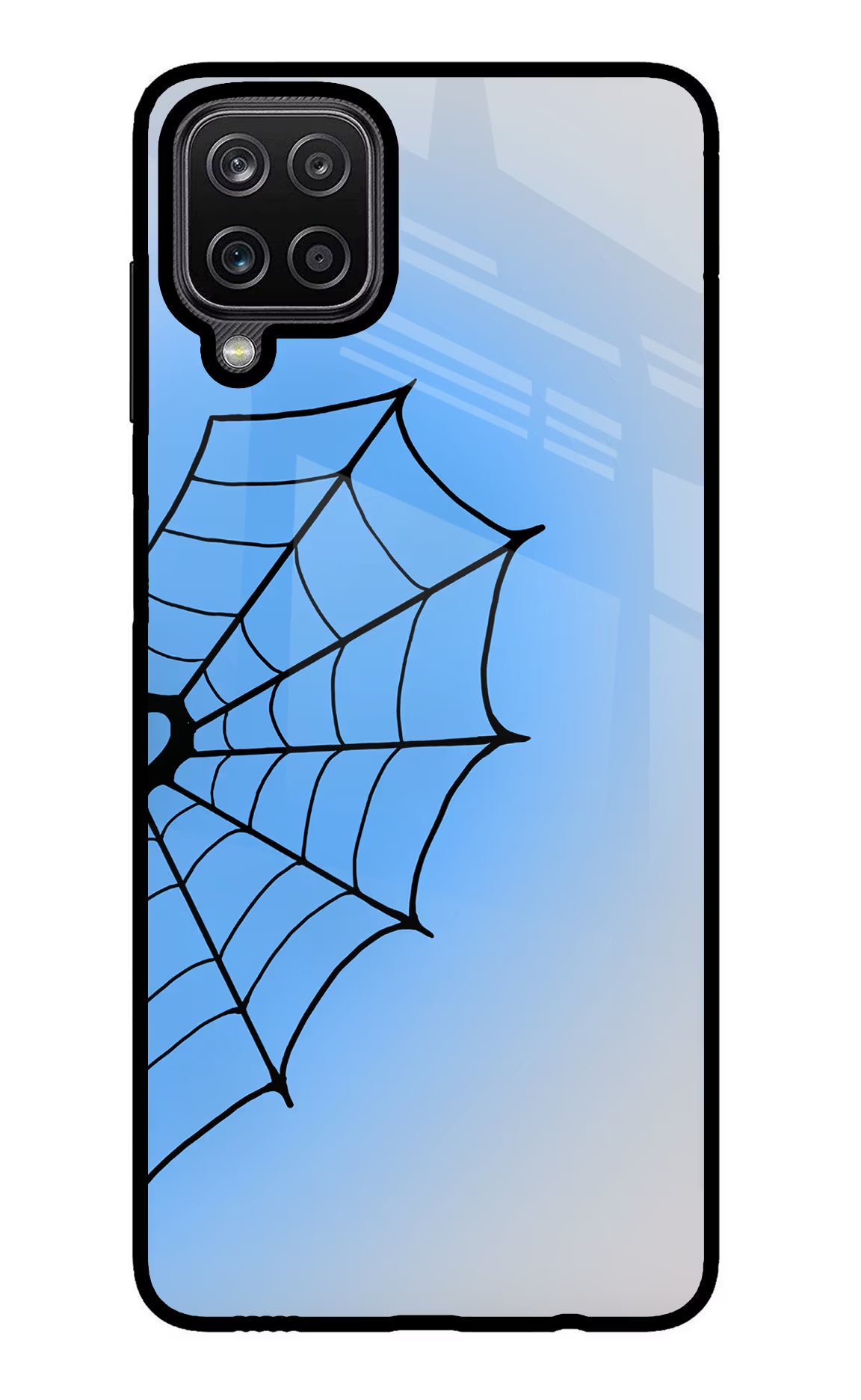 Blue Web Samsung M12/F12 Glass Case
