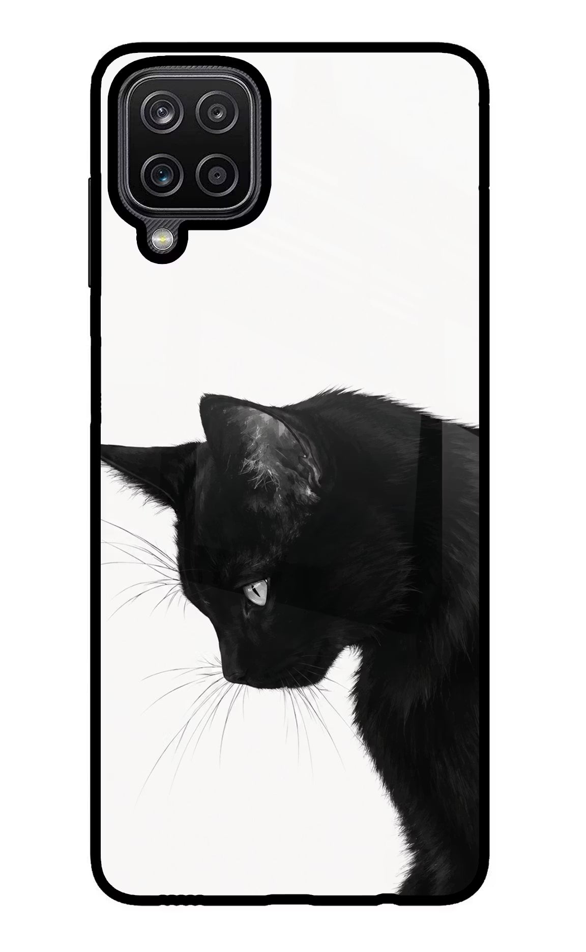 Shadow Gaze Samsung M12/F12 Glass Case Back Cover by Casekaro