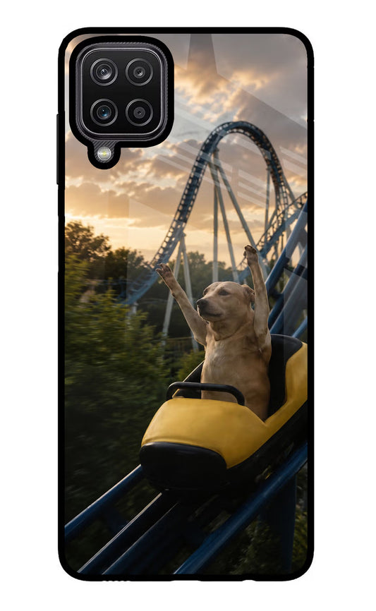 Rollercoaster Dog Samsung M12/F12 Glass Case