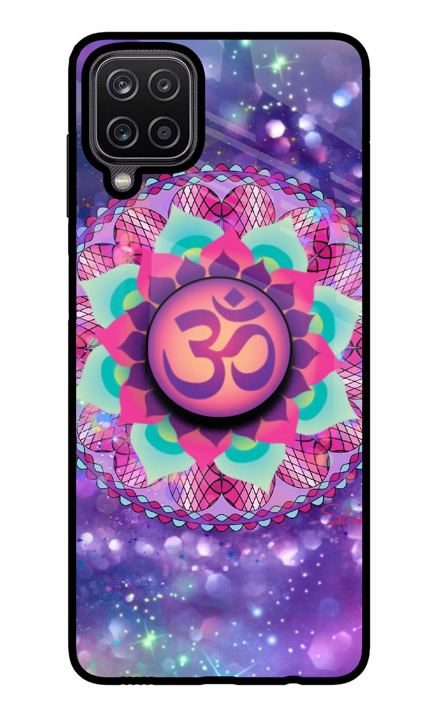 Om Purple Samsung M12/F12 Pop Case, Metal case