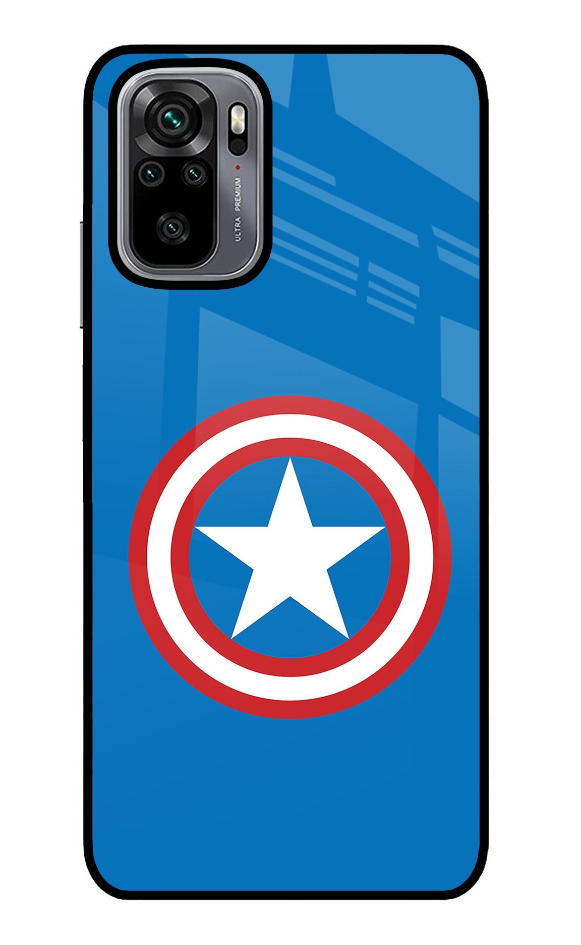 Captain America Logo Redmi Note 10/10S Glass Case