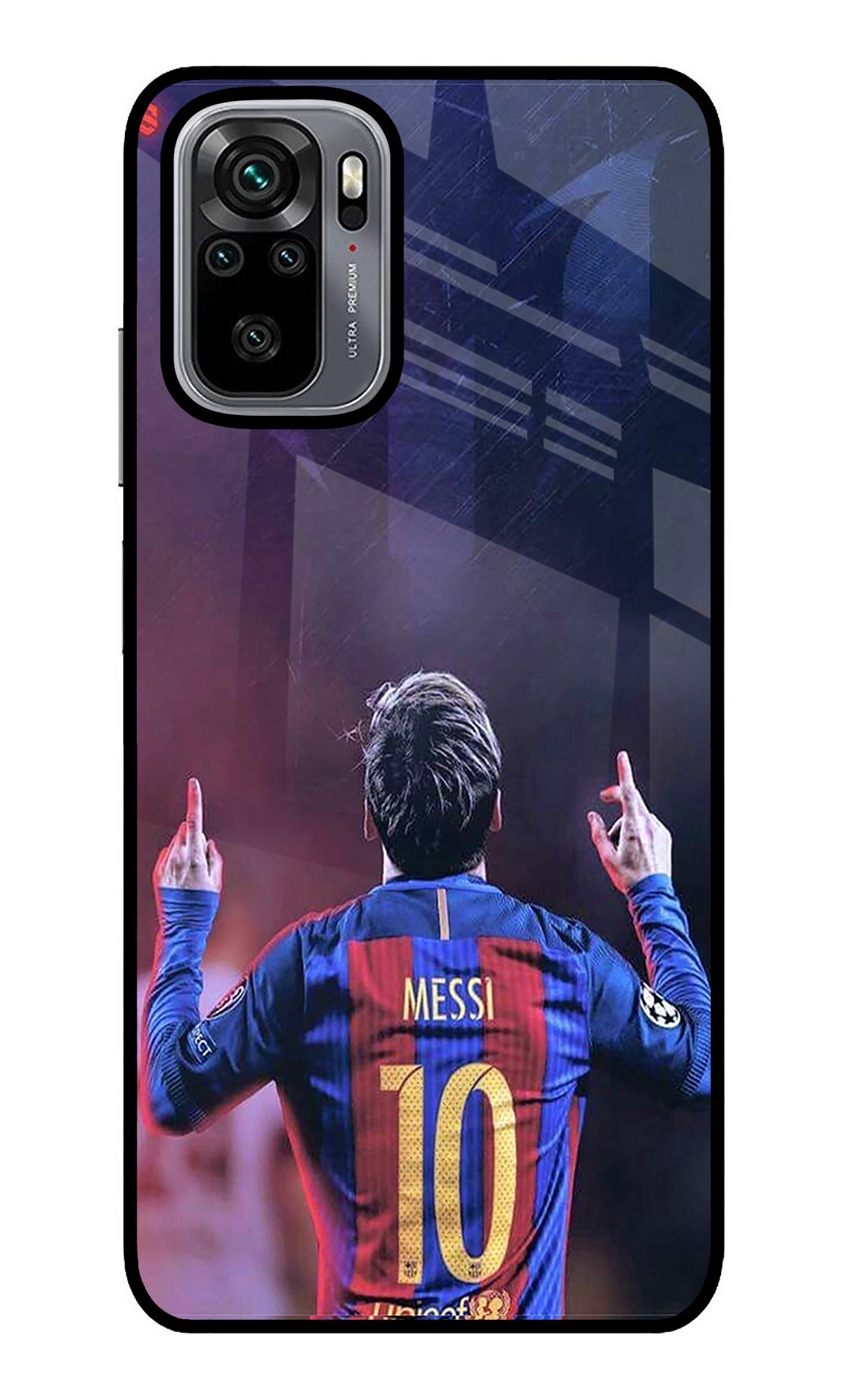 Messi Redmi Note 10/10S Glass Case