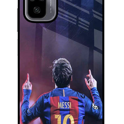 Messi Redmi Note 10/10S Glass Case
