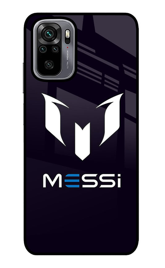Messi Logo Redmi Note 10/10S Glass Case