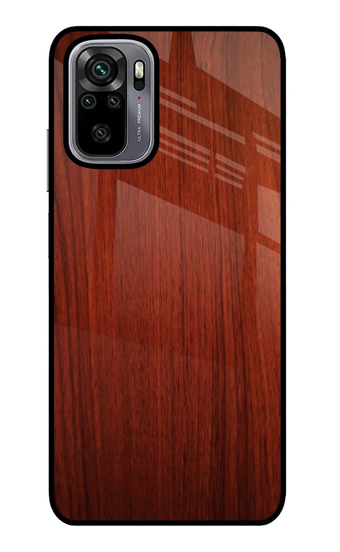 Wooden Plain Pattern Redmi Note 10/10S Glass Case