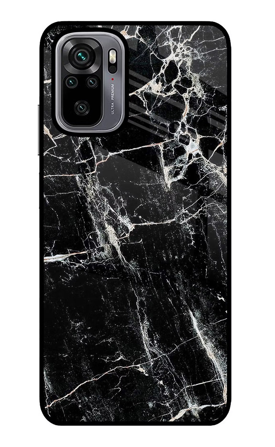 Black Marble Texture Redmi Note 10/10S Back Cover, Metal case
