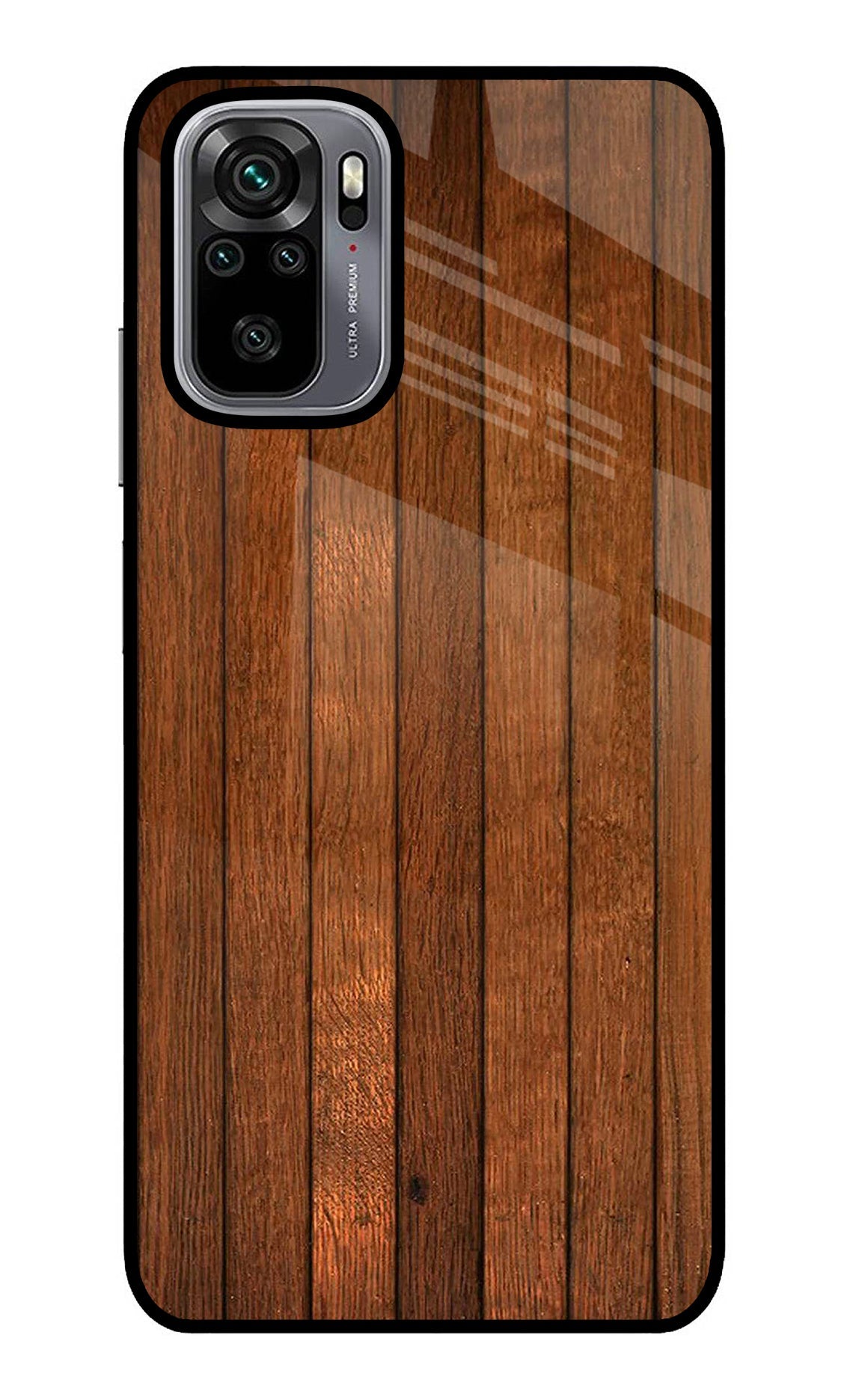 Wooden Artwork Bands Redmi Note 10/10S Glass Case