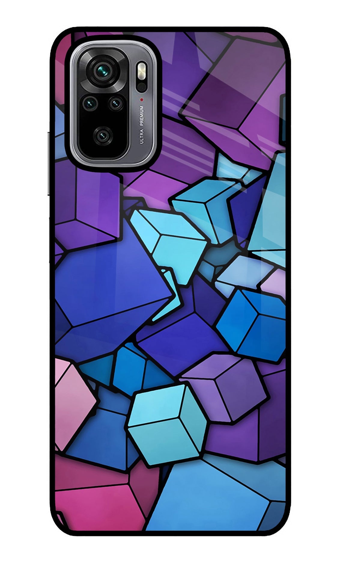 Cubic Abstract Redmi Note 10/10S Glass Case