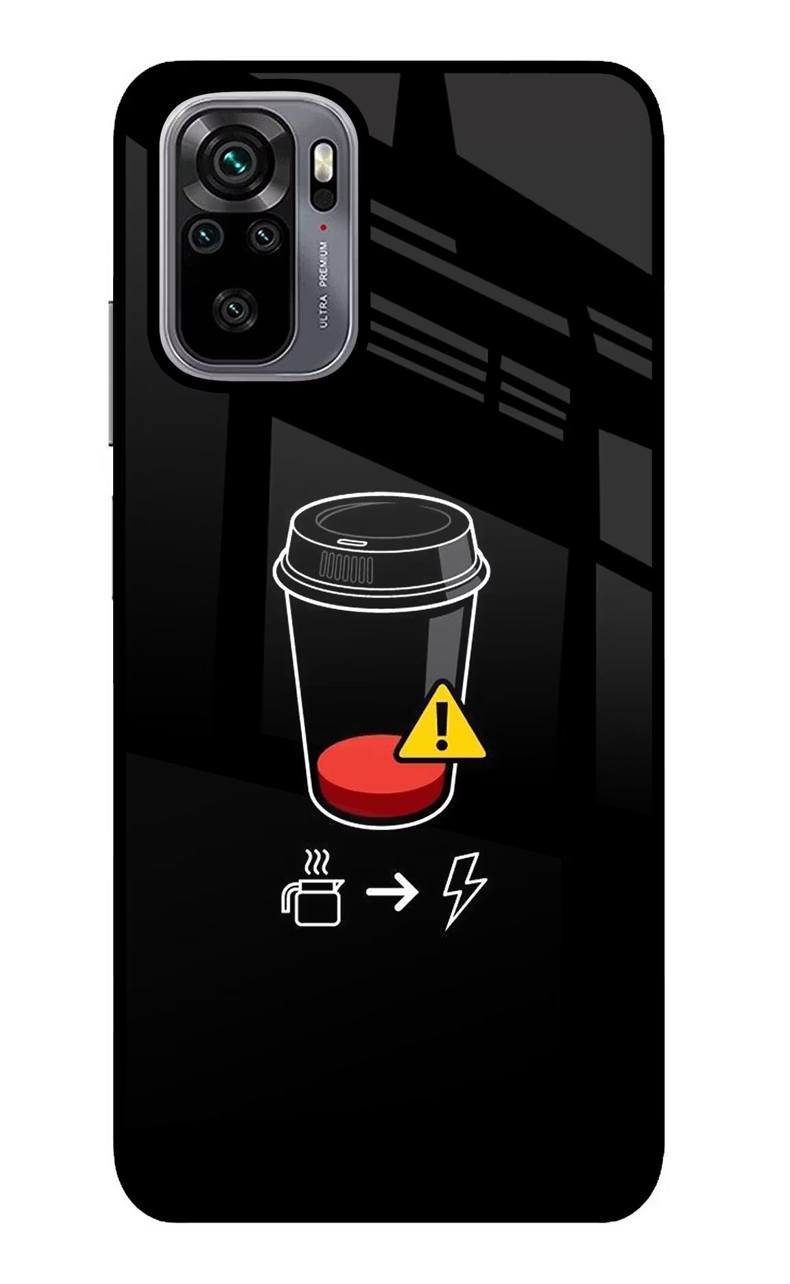 Coffee Redmi Note 10/10S Glass Case Back Cover by Casekaro