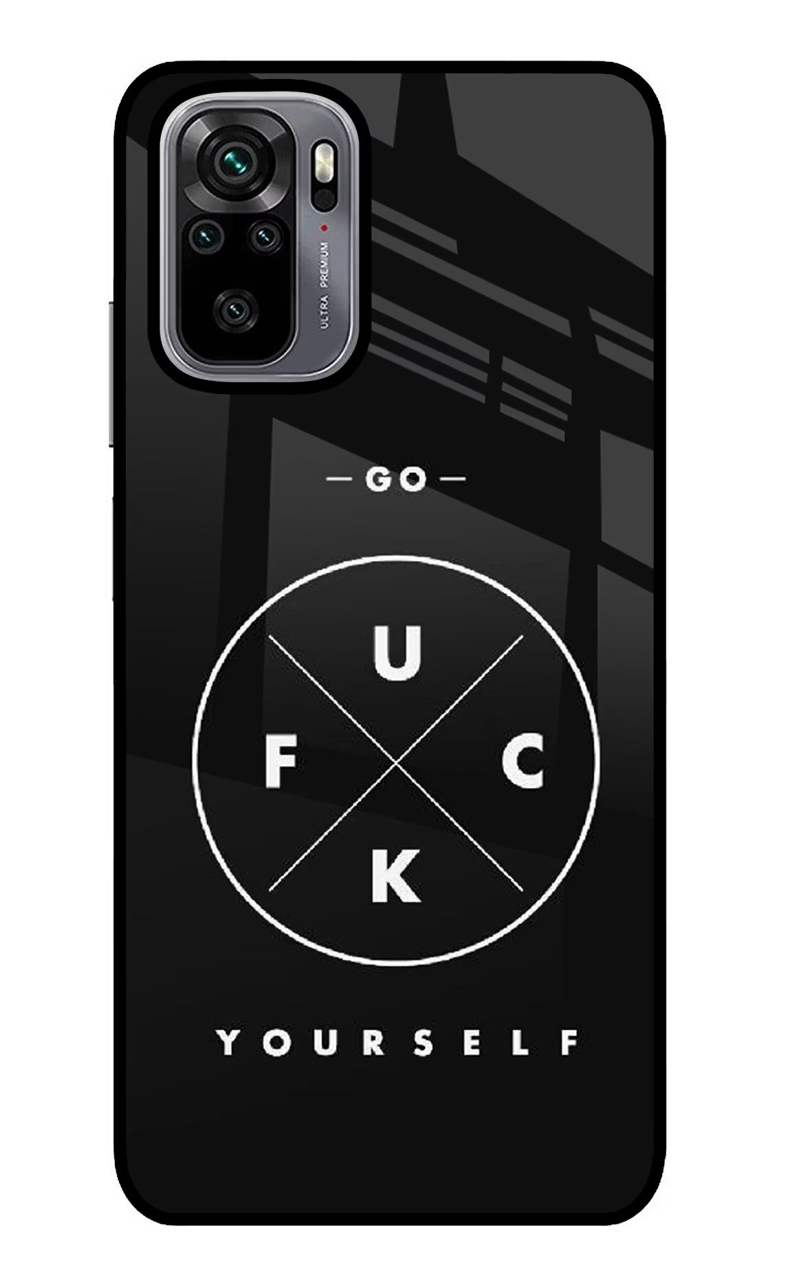 Go Fuck Yourself Redmi Note 10/10S Glass Case Back Cover by Casekaro