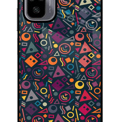 Geometric Abstract Redmi Note 10/10S Glass Case
