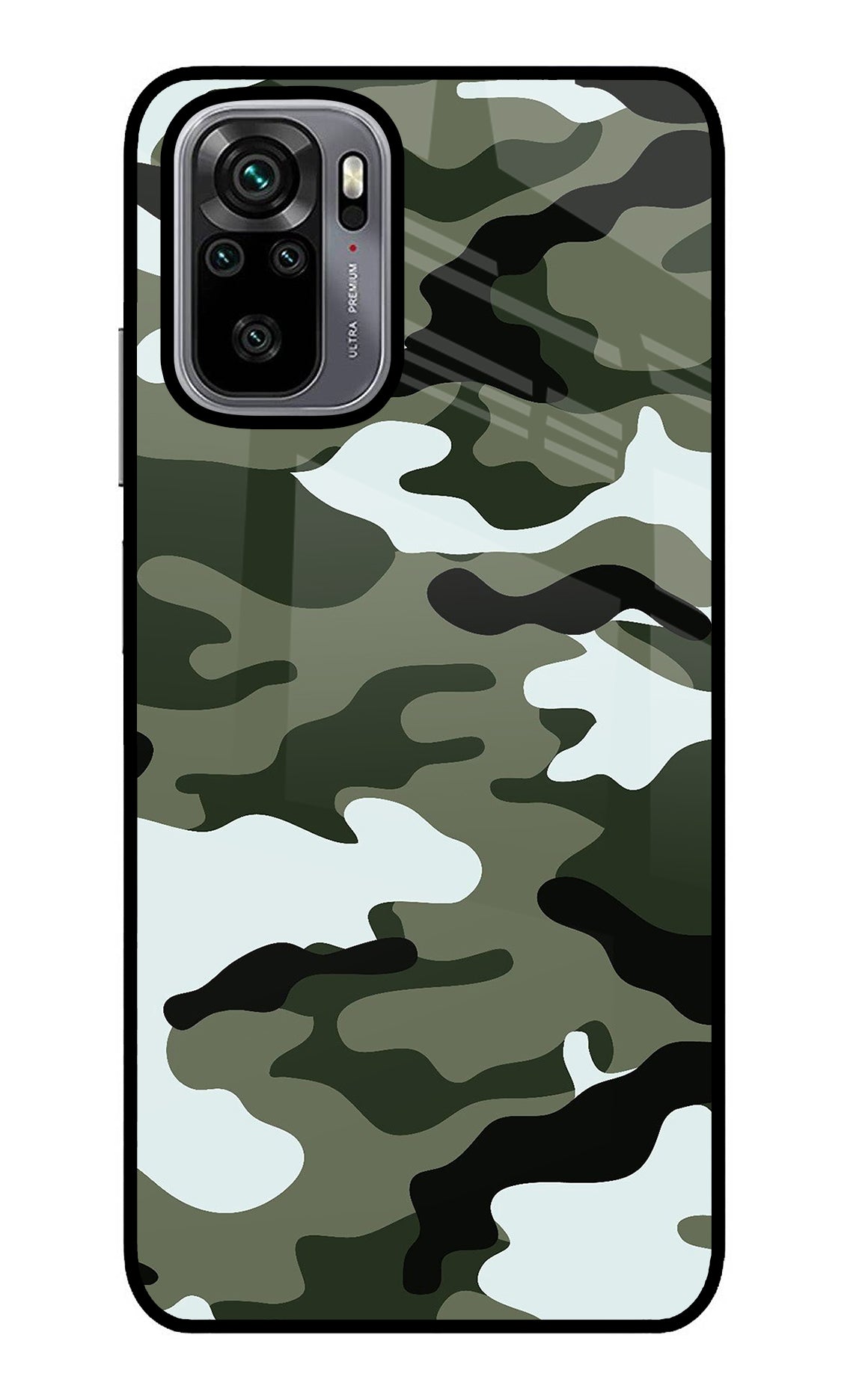 Camouflage Redmi Note 10/10S Glass Case