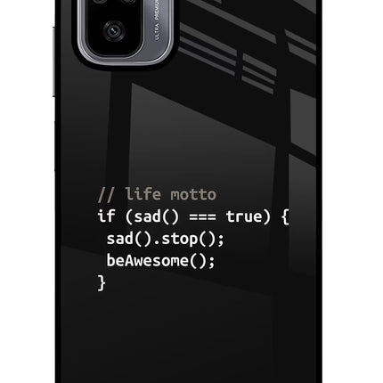 Life Motto Code Redmi Note 10/10S Glass Case